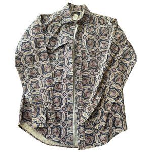 VINTAGE LONG SLEEVE BUTTON UP SHIRT MENS MEDIUM‎ | Z1